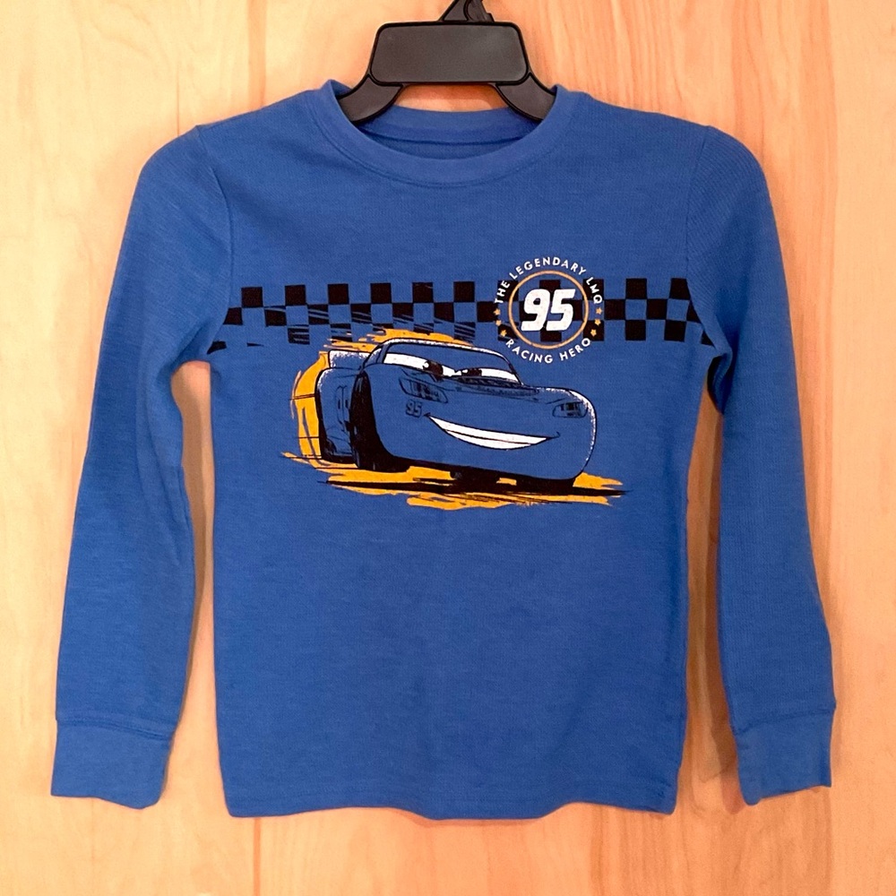 Jumping Beans Disney Cars Long Sleeve Thermal Tee EUC